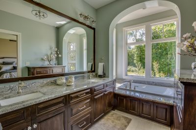 Spacious Master Bathroom with Storage